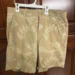 Lilly Pulitzer Shorts Everglades Mens Fishbone Palm Beach
